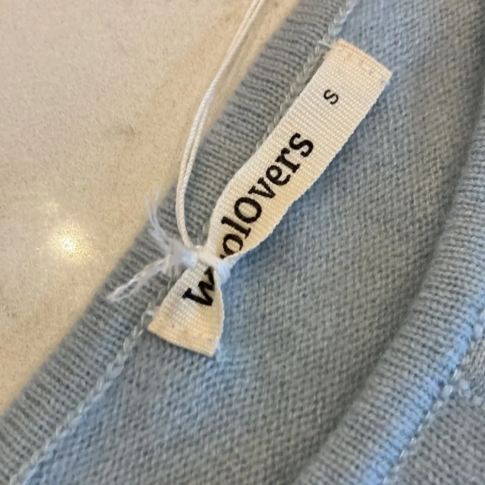 NEW Woolovers Luxurious Cashmere Boat Neck Sweater Soft Crystal Blue Small